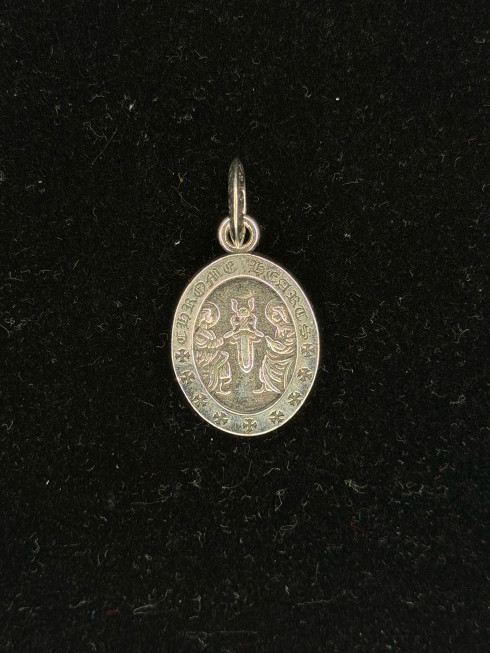 Chrome Hearts Floral Dagger Knife Oval Tag Unisex Pendant